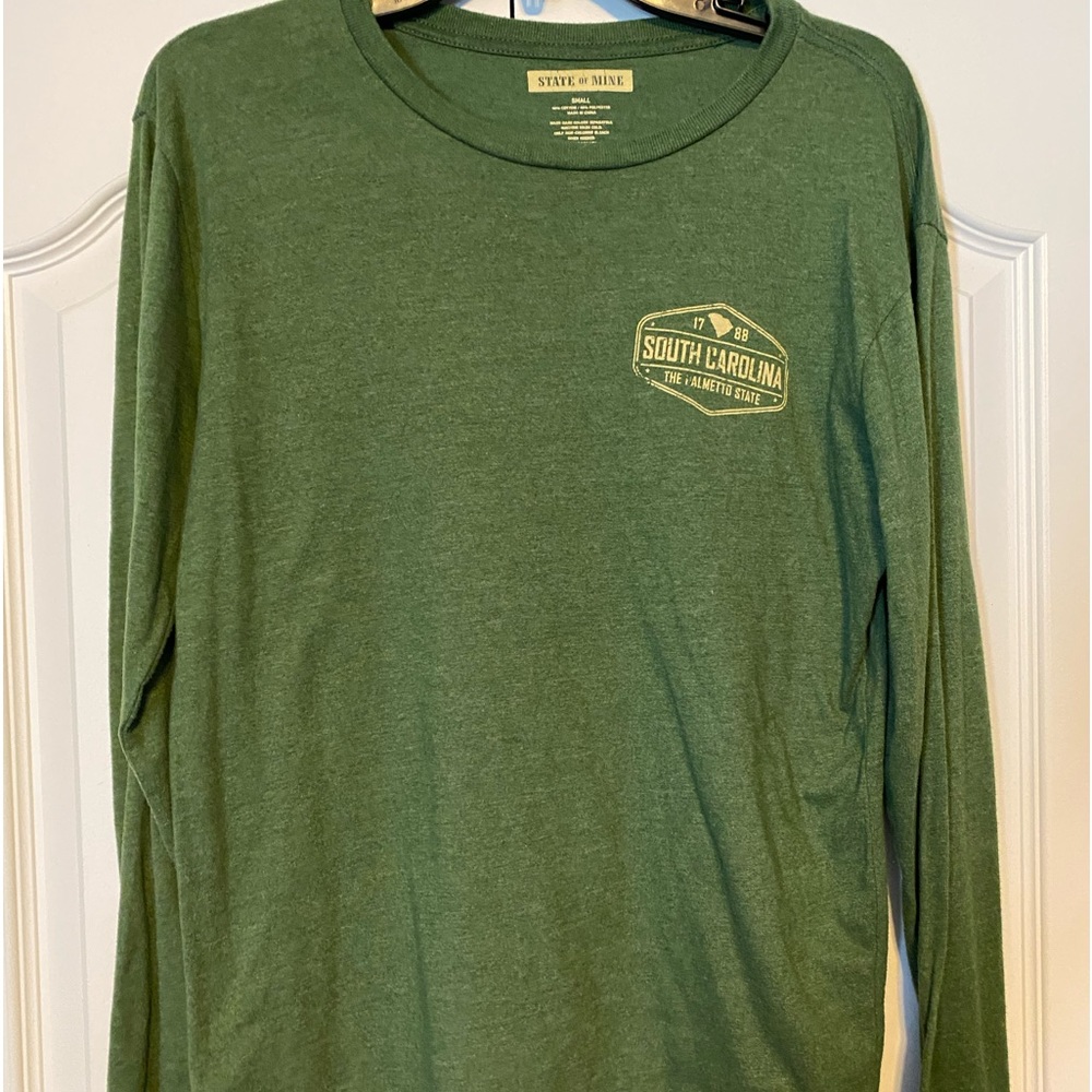 Men’s State of Mine Green Long Sleeve South Carolina Tshirt Size Small